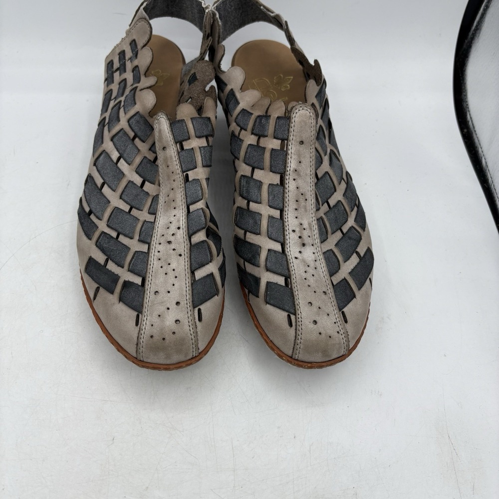 Rieker Shoes Womens Size 10 Antistress Sina 78 Leather Slingback Low Heels - Picture 5 of 9